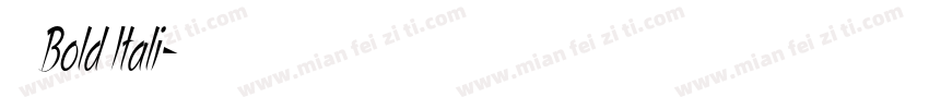 宋体 Bold Itali字体转换